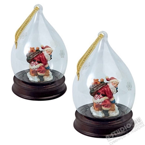 Новогоднее украшение с Дедом Морозом с мешком игрушек