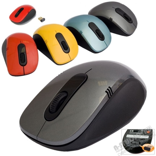 Мышь беспроводная с наноприемником серая mouse компьютерная новинка
