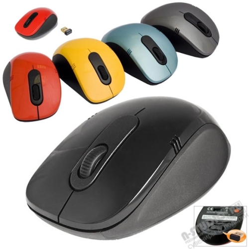Мышь беспроводная с наноприемником черный mouse компьютерная