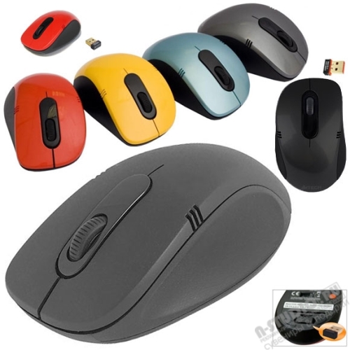 Мышь беспроводная с наноприемником черный матовая mouse компьютерная