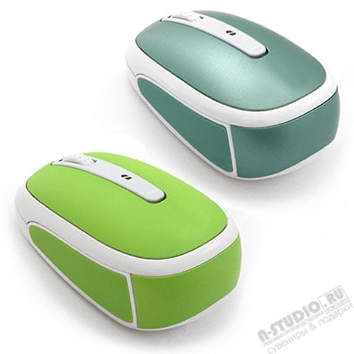 Мышь беспроводная зеленая mouse рекламные мышки
