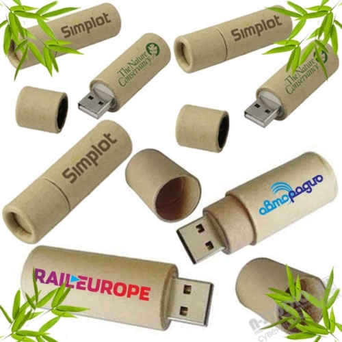 Флэшки из переработанной бумаги под нанесение логотипа usb flash карты