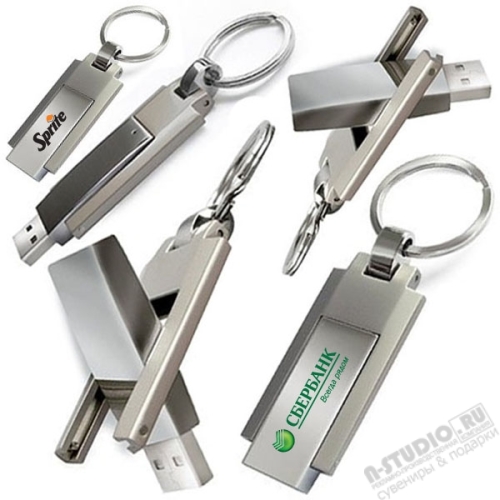 Флешки брелки под нанесение логотипа USB Flash Drives metal подарочные
