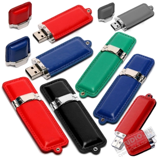 USB накопители кожаные usb флеш карты кожаные синие флешки зеленые