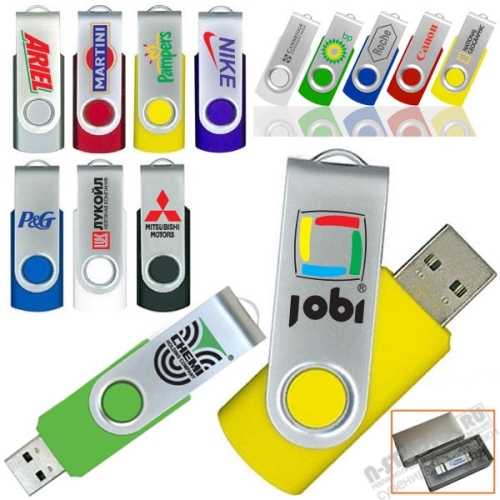 Зеленые флешки металл клип под нанесение логотипа usb