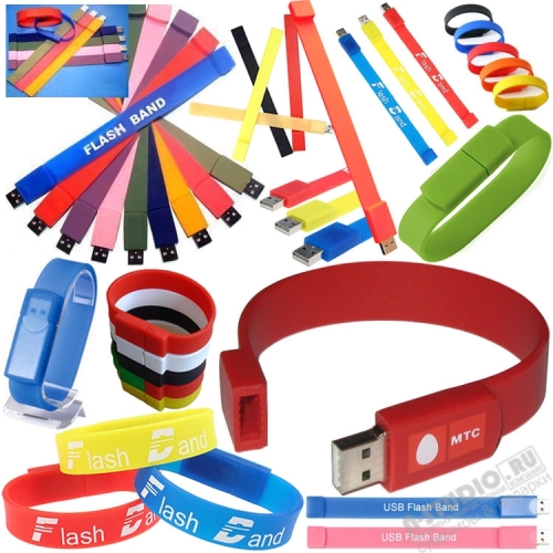 Флешки браслеты usb под логотип флеш диски usb браслеты pvc 