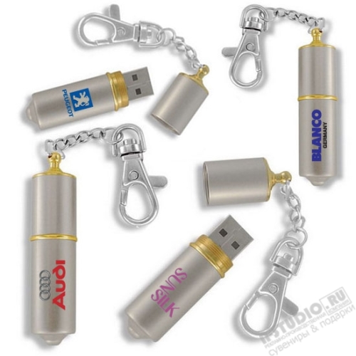 USB брелки под нанесение логотипа флешка брелок, металл