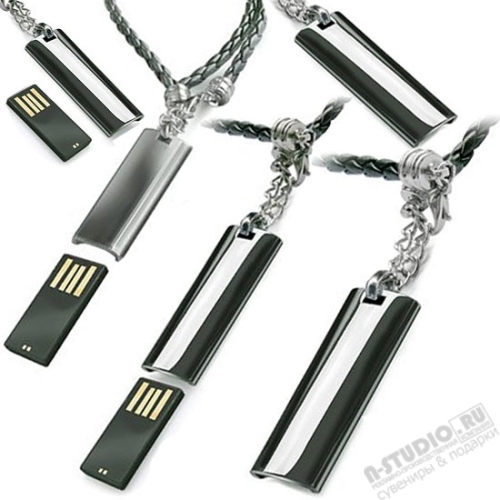 USB флеш карта брелок металл мини флешки брелки серебро, черный