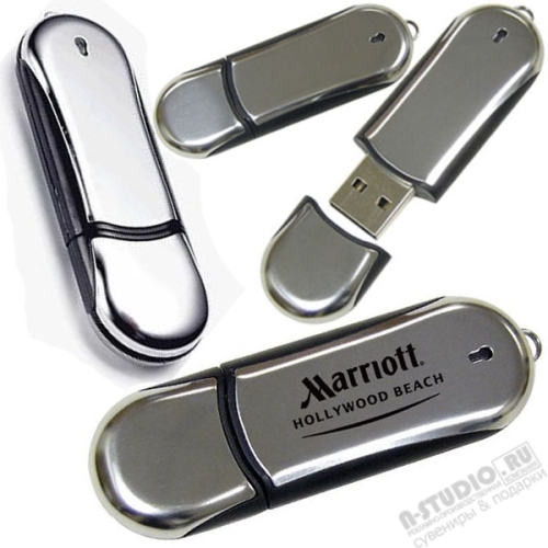 Стальные флешки под логотип подарочные usb флеш карты серебро