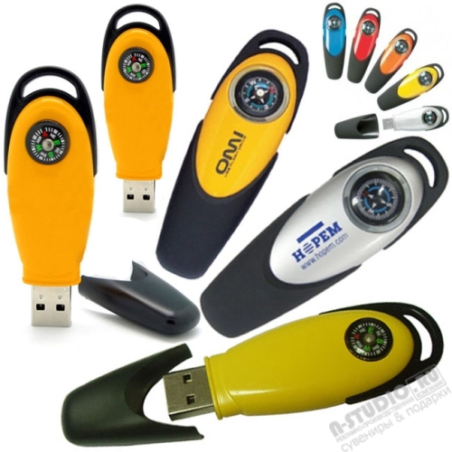 Флешки с компасом под нанесение логотипа USB Flash Drives