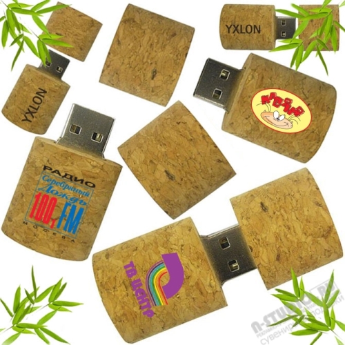 Флэшки из пробки под нанесение логотипа USB Cork пробковые флешки