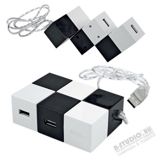 USB Hub «Домино» на 4 порта хабы под нанесение логотипа