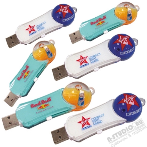 Аква usb флешки с шариком c плавающим эффектом aqua флешки