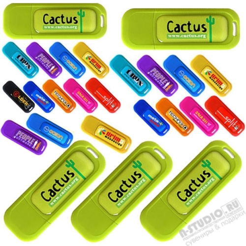 Салатовые флешки пластик usb флэш металл под нанесение логотипа