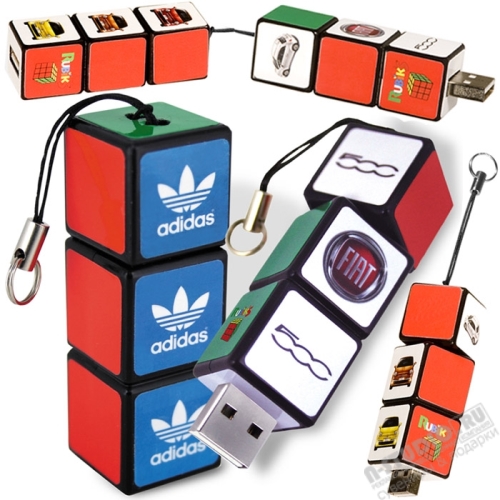 Флэшки «Кубик рубик» под логотип игральные usb flash drives Rubik оптом 