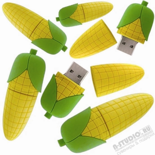 Рекламные флешки pvc «Кукуруза» usb flash с фирменной символикой