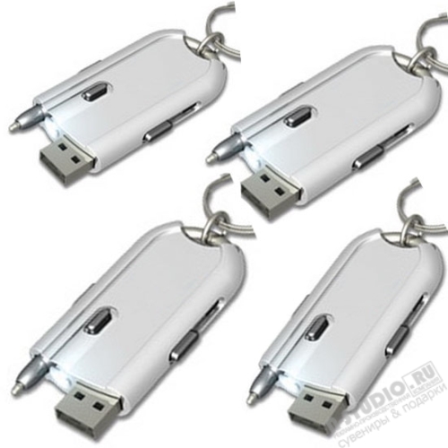 Флэшки с фонариком и ручкой usb флеш накопители подарочные