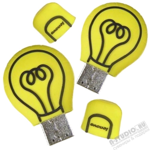 Pvc флешки лампочка 2D usb флэш накопители пвх, рекламные