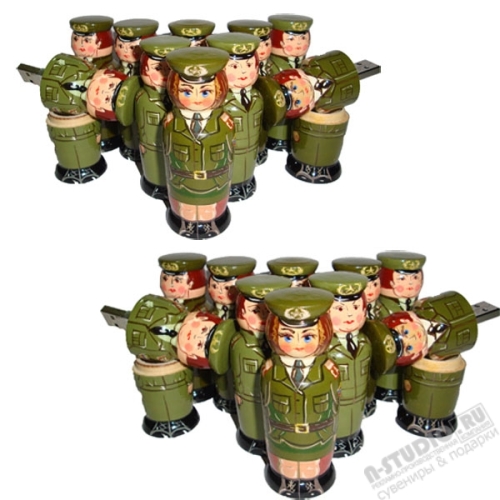 Флэшки матрешки «Полицейский» оптом флеш накопители милиционер