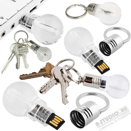 Флешки «Лампочка» под логотип usb флеш карты энергитические