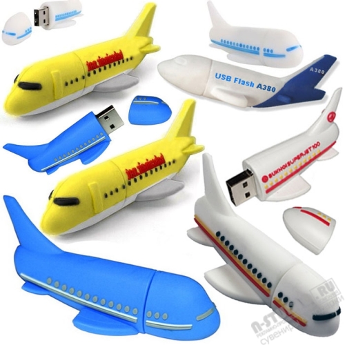 Флэшки «Самолетик» оптом usb флэш накопители для авиакомпаний