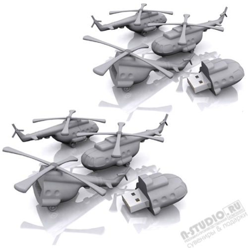 Флэшки pvc «Вертолет» с логотипом авиа usb флеш накопители