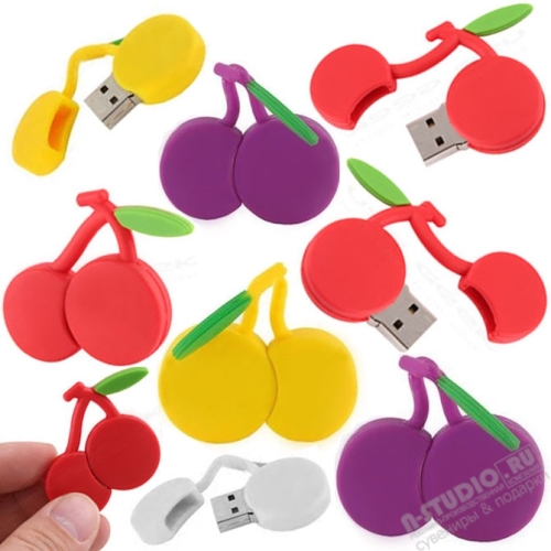 Флэшки «Вишня» съедобные usb флеш карты Cherry подарочные