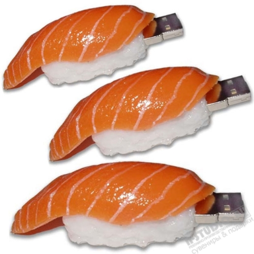 Флешки суши «Копченый лосось» японские флэш карты вкусные usb