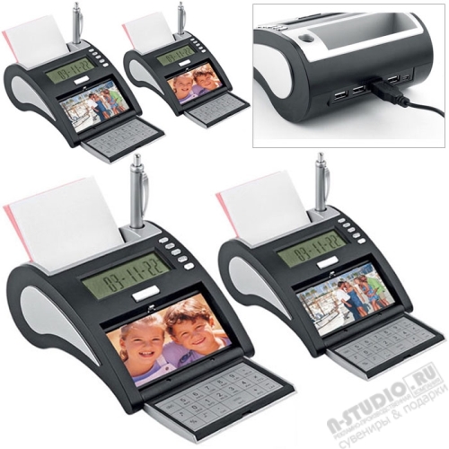 Usb хабы 4 порта с часами, калькулятором, календарем, рамкой для фотографий 