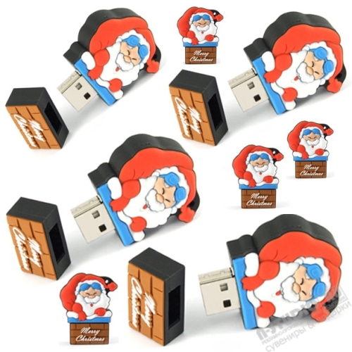 Флешки «Дед Мороз» оптом флэш карты Santa Claus под нанесение