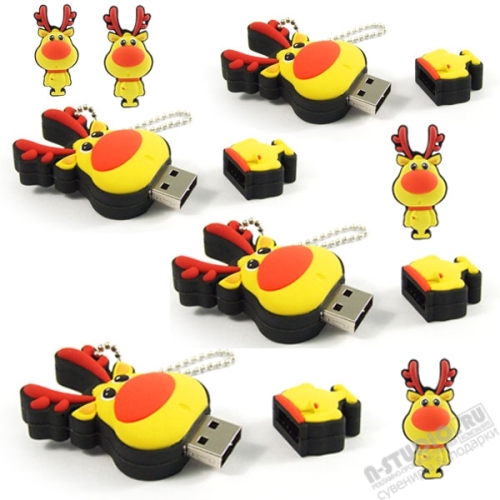 Флэшки «Новогодний Олень» эксклюзивные usb флеш карты Новый год