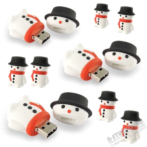 Флеш карты «Снеговик» новогодние usb флэш накопители оптом
