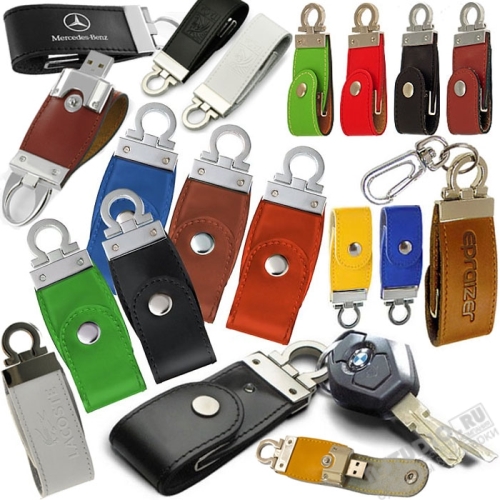Флэшки брелоки кожаные оптом рекламные usb flash карты кожа