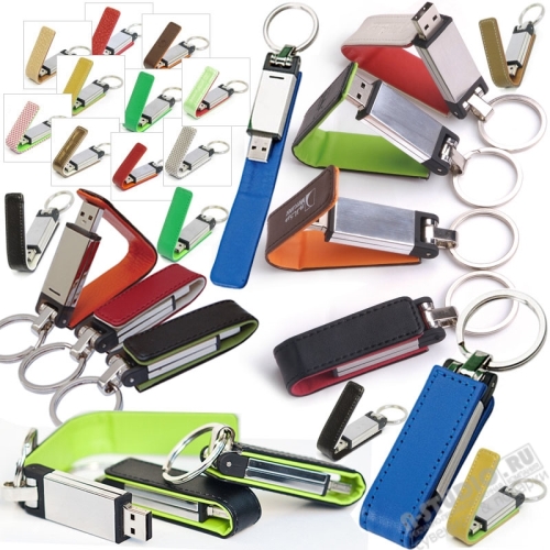 Кожаные флешки брелки usb флеш карты под тиснение и тампопечать