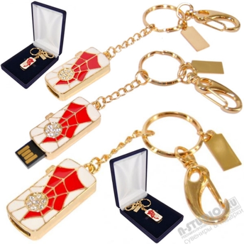 Ювелирные мини флешки «Паутина» usb флеш карты со стразами оптом