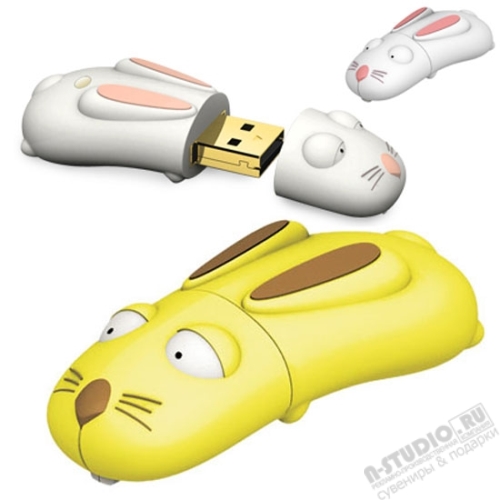 Флешки «Кролик» оптом подарочные usb флэш карты под логотип