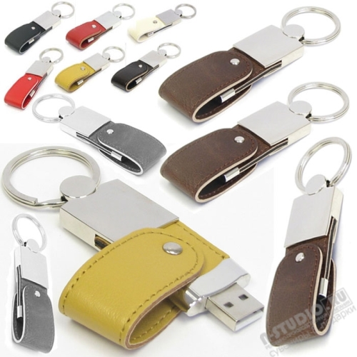 Коричневые флешки кожаные серые usb флэш карты брелоки кожа