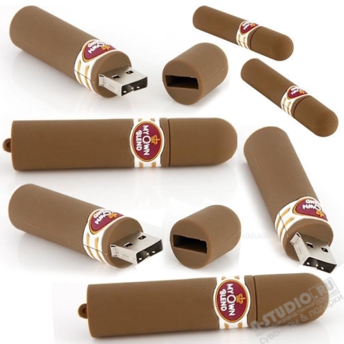 Флэшки «Сигара» с логотипом оптом рекламные usb табачные usb флеш накопители