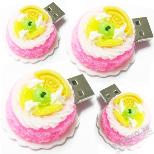Флэшки «Лимонное пирожное» вкусные usb флеш карты рекламные