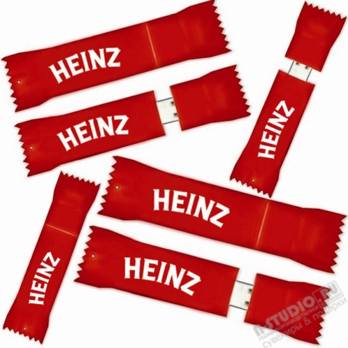 Флэшки «Кетчуп Heinz» съедобные usb флеш карты в форме еды пвх