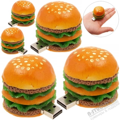Гастрономические флэшки «Биг Мак» вкусные флеш накопители еда