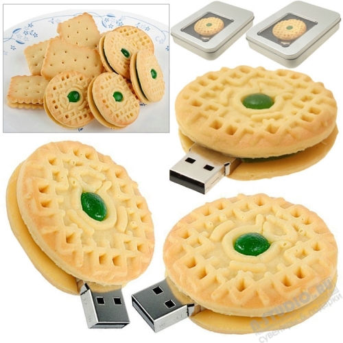 Флэшки «Печенье с начинкой» аппетитные usb флэш карты сувенирные