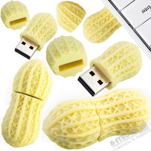 Флешки «Орехи арахис» ореховые usb flash drive Peanut под нанесение