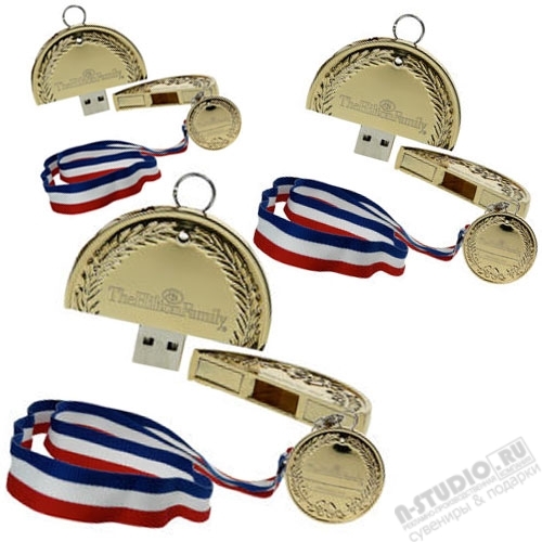 Сувенирные флэшки «Медаль» usb для студентов флешки для школьников