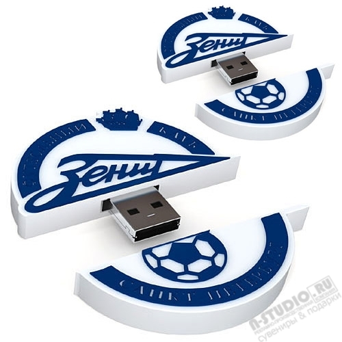 Флэшки пвх Зенит рекламные usb флеш накопители для срортивных фирм