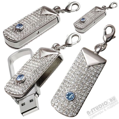Ювелирные usb флеш накопители со стразами под нанесение логотипа