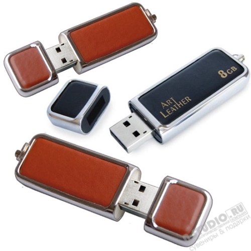 Коричневые флешки кожаные usb флеш накопители под нанесение символики usb flash cards