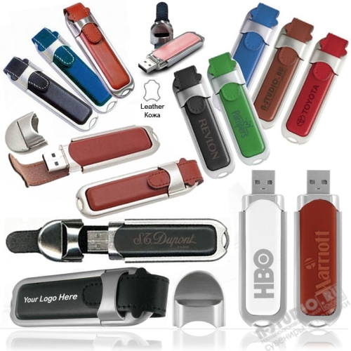 Флешки из кожи рекламные usb флэш накопители кожаные со склада