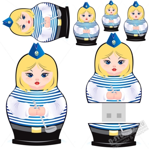 Флешки матрешки «Повар морячка» морские usb флэш диски с логотипом