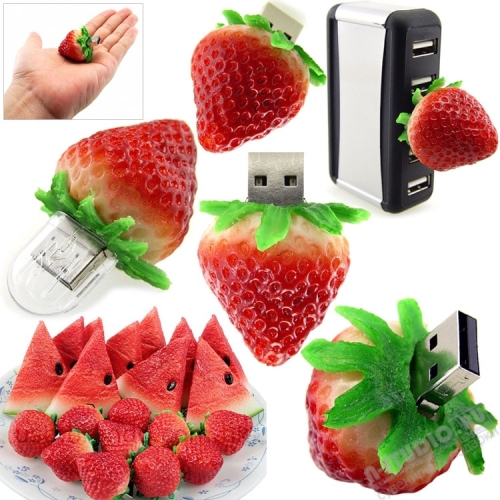 Флэшки «Клубника» usb флэш карты фруктовые флеш диски под символику